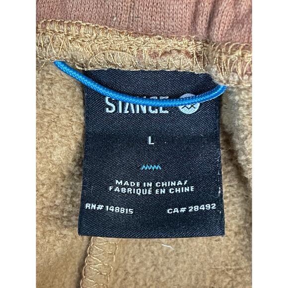 Stance Sweatpants Mens L Brown Geometric‎ Tapered Elastic Waist Fleece Jogger - Picture 4 of 12